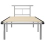 Estructura de cama de metal gris 90x200 cm de vidaXL, Camas y somieres - Ref: Foro24-324822, Precio: 106,09 €, Descuento: %