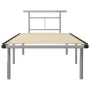 Estructura de cama de metal gris 90x200 cm de vidaXL, Camas y somieres - Ref: Foro24-324822, Precio: 104,56 €, Descuento: %
