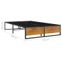 Estructura de cama de metal negra 120x200 cm de vidaXL, Camas y somieres - Ref: Foro24-324815, Precio: 84,26 €, Descuento: %