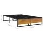 Estructura de cama de metal negra 120x200 cm de vidaXL, Camas y somieres - Ref: Foro24-324815, Precio: 84,31 €, Descuento: %