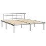 Estructura de cama de metal gris 180x200 cm de vidaXL, Camas y somieres - Ref: Foro24-324837, Precio: 100,31 €, Descuento: %