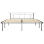 Estructura de cama de metal gris 180x200 cm de vidaXL, Camas y somieres - Ref: Foro24-324837, Precio: 100,31 €, Descuento: %