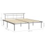 Estructura de cama de metal gris 180x200 cm de vidaXL, Camas y somieres - Ref: Foro24-324837, Precio: 100,31 €, Descuento: %