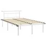 Estructura de cama de metal blanco 120x200 cm de vidaXL, Camas y somieres - Ref: Foro24-324827, Precio: 85,29 €, Descuento: %