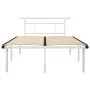 Bettgestell aus weißem Metall, 120 x 200 cm von vidaXL, Betten und Lattenroste - Ref: Foro24-324827, Preis: 85,29 €, Rabatt: %