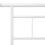 Bettgestell aus weißem Metall, 120 x 200 cm von vidaXL, Betten und Lattenroste - Ref: Foro24-324827, Preis: 85,29 €, Rabatt: %