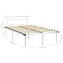 Bettgestell aus weißem Metall, 120 x 200 cm von vidaXL, Betten und Lattenroste - Ref: Foro24-324827, Preis: 85,29 €, Rabatt: %