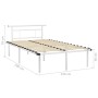 Bettgestell aus weißem Metall, 120 x 200 cm von vidaXL, Betten und Lattenroste - Ref: Foro24-324827, Preis: 86,10 €, Rabatt: %