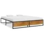 Schwarzer Metallbettrahmen 200x200 cm von vidaXL, Betten und Lattenroste - Ref: Foro24-324819, Preis: 98,09 €, Rabatt: %