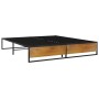 Estructura de cama de metal negra 160x200 cm de vidaXL, Camas y somieres - Ref: Foro24-324817, Precio: 91,08 €, Descuento: %