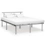 Estructura de cama de metal gris 140x200 cm de vidaXL, Camas y somieres - Ref: Foro24-324831, Precio: 89,92 €, Descuento: %