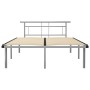 Estructura de cama de metal gris 140x200 cm de vidaXL, Camas y somieres - Ref: Foro24-324831, Precio: 89,92 €, Descuento: %