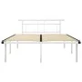 Bettgestell aus weißem Metall, 140 x 200 cm von vidaXL, Betten und Lattenroste - Ref: Foro24-324830, Preis: 84,60 €, Rabatt: %