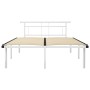 Bettgestell aus weißem Metall, 140 x 200 cm von vidaXL, Betten und Lattenroste - Ref: Foro24-324830, Preis: 86,12 €, Rabatt: %