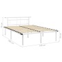 Bettgestell aus weißem Metall, 140 x 200 cm von vidaXL, Betten und Lattenroste - Ref: Foro24-324830, Preis: 86,12 €, Rabatt: %