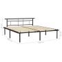 Estructura de cama de metal negro 180x200 cm de vidaXL, Camas y somieres - Ref: Foro24-324835, Precio: 128,25 €, Descuento: %