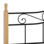 Estructura de cama metal y madera maciza de roble 200x200 cm de vidaXL, Camas y somieres - Ref: Foro24-324917, Precio: 146,23...