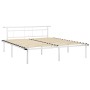 Bettgestell aus weißem Metall, 200 x 200 cm von vidaXL, Betten und Lattenroste - Ref: Foro24-324839, Preis: 101,52 €, Rabatt: %