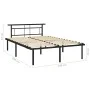 Schwarzer Metallbettrahmen 160x200 cm von vidaXL, Betten und Lattenroste - Ref: Foro24-324832, Preis: 139,25 €, Rabatt: %