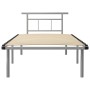 Estructura de cama de metal gris 100x200 cm de vidaXL, Camas y somieres - Ref: Foro24-324825, Precio: 96,30 €, Descuento: %
