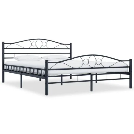 Bettrahmen aus schwarzem Stahl, 180 x 200 cm von vidaXL, Betten und Lattenroste - Ref: Foro24-285290, Preis: 156,28 €, Rabatt: %
