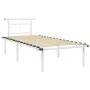 Bettgestell aus weißem Metall, 90 x 200 cm von vidaXL, Betten und Lattenroste - Ref: Foro24-324821, Preis: 73,07 €, Rabatt: %