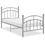 Estructura de cama de metal gris 90x200 cm de vidaXL, Camas y somieres - Ref: Foro24-324969, Precio: 132,17 €, Descuento: %