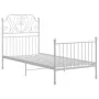 Bettgestell aus weißem Metall, 100 x 200 cm von vidaXL, Betten und Lattenroste - Ref: Foro24-324845, Preis: 131,70 €, Rabatt: %