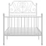 Bettgestell aus weißem Metall, 100 x 200 cm von vidaXL, Betten und Lattenroste - Ref: Foro24-324845, Preis: 131,70 €, Rabatt: %