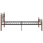 Estructura de cama metal y madera maciza de roble 90x200 cm de vidaXL, Camas y somieres - Ref: Foro24-324904, Precio: 82,11 €...