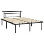 Estructura de cama de metal negra 140x200 cm