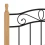 Estructura de cama madera maciza de roble metal negro 90x200 cm de vidaXL, Camas y somieres - Ref: Foro24-324911, Precio: 85,...