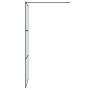 Mampara de ducha vidrio ESG esmerilado negro 80x195 cm