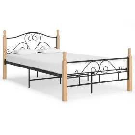 Black metal bed frame 120x200 cm by vidaXL, Beds and slatted bases - Ref: Foro24-324941, Price: 111,55 €, Discount: %