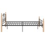 Estructura de cama de metal negro 120x200 cm de vidaXL, Camas y somieres - Ref: Foro24-324941, Precio: 112,65 €, Descuento: %