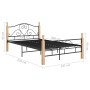 Estructura de cama de metal negro 120x200 cm de vidaXL, Camas y somieres - Ref: Foro24-324941, Precio: 112,65 €, Descuento: %