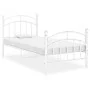 White metal bed frame 90x200 cm by vidaXL, Beds and slatted bases - Ref: Foro24-324968, Price: 83,27 €, Discount: %