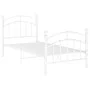 White metal bed frame 90x200 cm by vidaXL, Beds and slatted bases - Ref: Foro24-324968, Price: 83,27 €, Discount: %