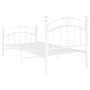 Estructura de cama de metal blanco 90x200 cm de vidaXL, Camas y somieres - Ref: Foro24-324968, Precio: 87,27 €, Descuento: %