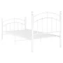 White metal bed frame 90x200 cm by vidaXL, Beds and slatted bases - Ref: Foro24-324968, Price: 83,27 €, Discount: %