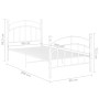 Bettgestell aus weißem Metall, 90 x 200 cm von vidaXL, Betten und Lattenroste - Ref: Foro24-324968, Preis: 87,33 €, Rabatt: %