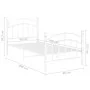 White metal bed frame 90x200 cm by vidaXL, Beds and slatted bases - Ref: Foro24-324968, Price: 83,27 €, Discount: %