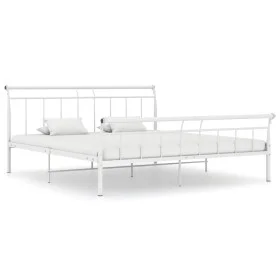 Bettgestell aus weißem Metall, 160 x 200 cm von vidaXL, Betten und Lattenroste - Ref: Foro24-325043, Preis: 143,77 €, Rabatt: %