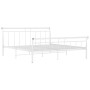 Bettgestell aus weißem Metall, 160 x 200 cm von vidaXL, Betten und Lattenroste - Ref: Foro24-325043, Preis: 145,58 €, Rabatt: %