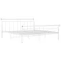 Estructura de cama de metal blanca 160x200 cm de vidaXL, Camas y somieres - Ref: Foro24-325043, Precio: 143,77 €, Descuento: %