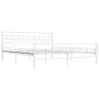 Bettgestell aus weißem Metall, 200 x 200 cm von vidaXL, Betten und Lattenroste - Ref: Foro24-285301, Preis: 134,69 €, Rabatt: %