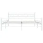 Bettgestell aus weißem Metall, 200 x 200 cm von vidaXL, Betten und Lattenroste - Ref: Foro24-285301, Preis: 134,69 €, Rabatt: %