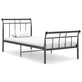 Estructura de cama de metal negro 100x200 cm de vidaXL, Camas y somieres - Ref: Foro24-325033, Precio: 104,91 €, Descuento: %
