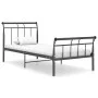 Schwarzer Metallbettrahmen 100x200 cm von vidaXL, Betten und Lattenroste - Ref: Foro24-325033, Preis: 103,72 €, Rabatt: %
