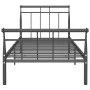 Black metal bed frame 100x200 cm by vidaXL, Beds and slatted bases - Ref: Foro24-325033, Price: 103,72 €, Discount: %